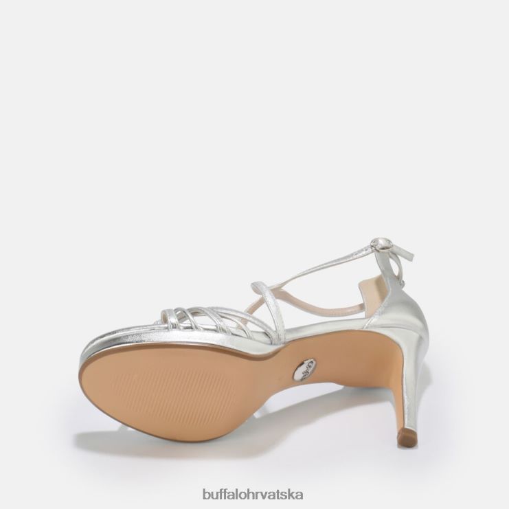 srebro Buffalo veganska sandala s visokom potpeticom serena bow |sandale TDD6T286